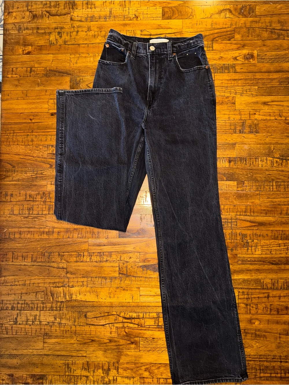 Abercrombie & Fitch The 90s Relaxed Ultra High Rise Black - Size 28/6 Long